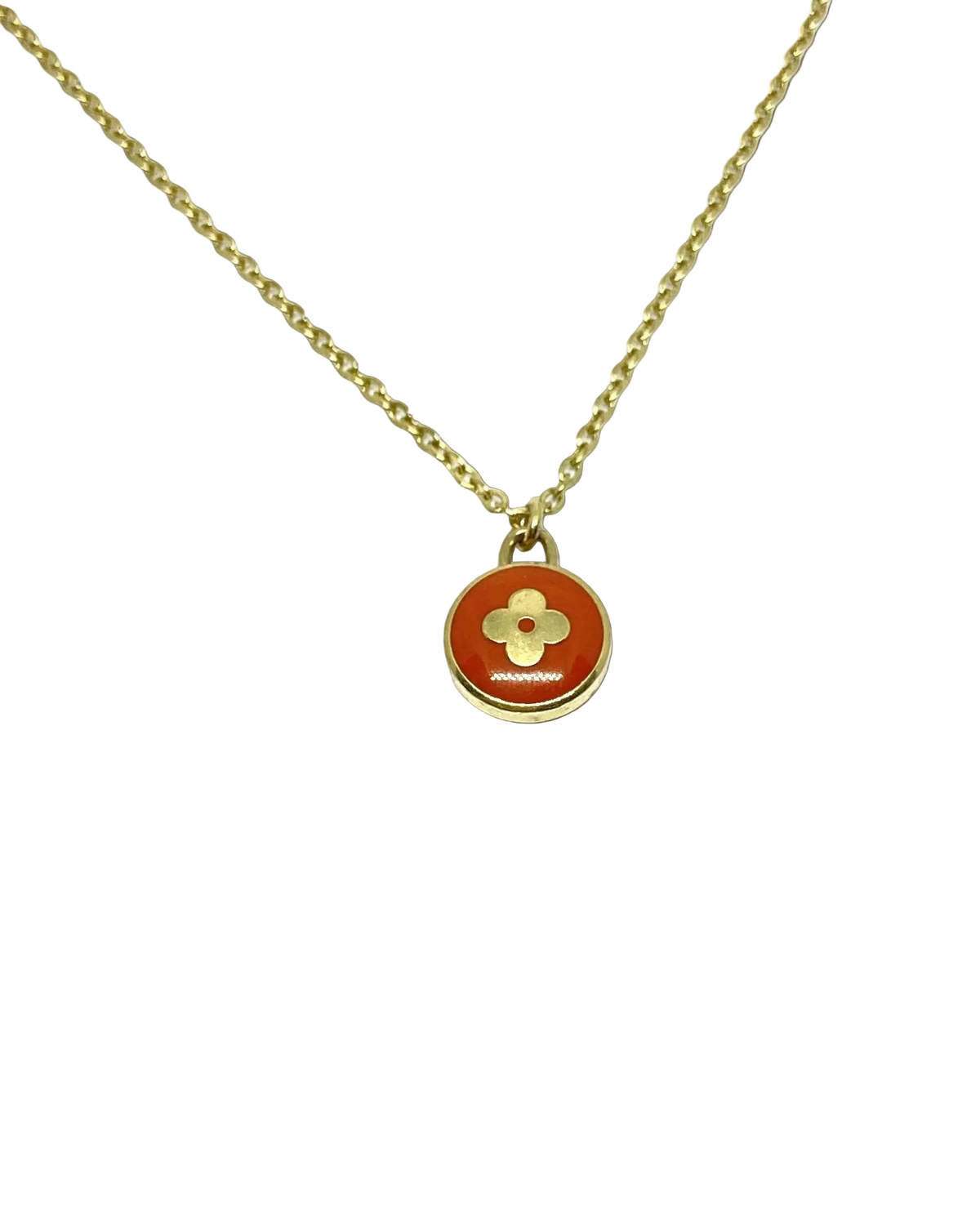 Authentic Louis Vuitton Tangerine Pendant- Necklace