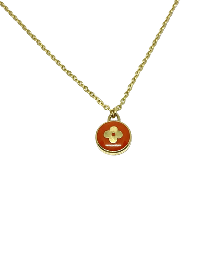 Authentic Louis Vuitton Tangerine Pendant- Necklace