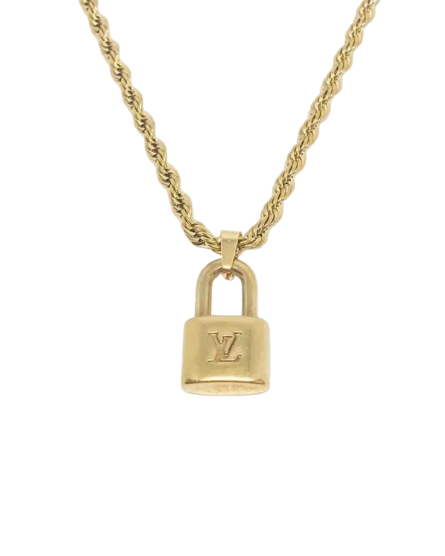 Authentic Louis Vuitton Pendant Padlock Reworked Pendant