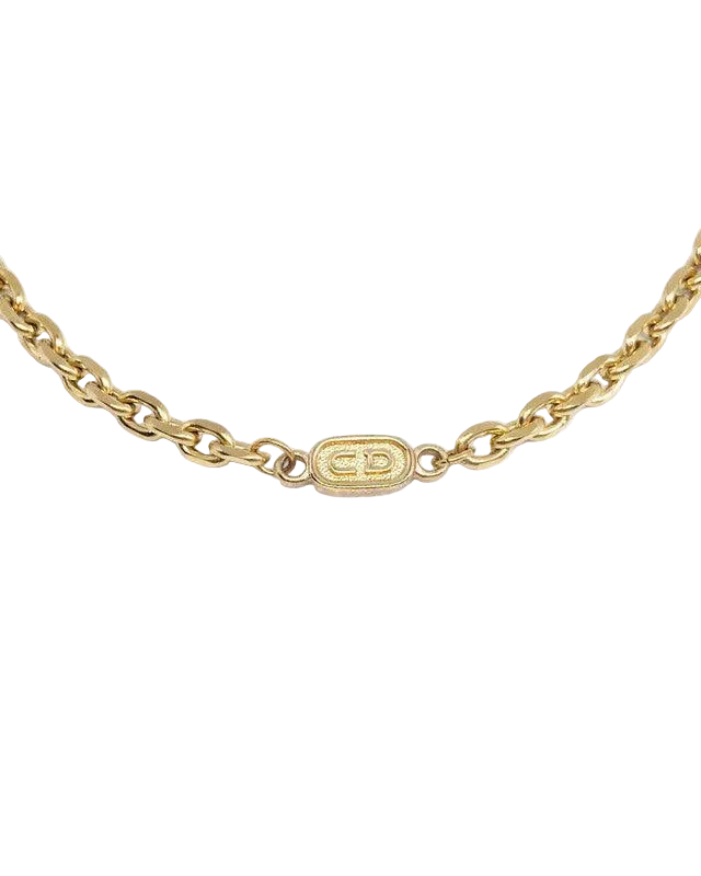 Authentic Cd Oval Dior pendant- Reworked Choker