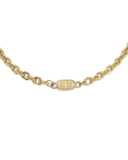 Authentic Cd Oval Dior pendant- Reworked Choker