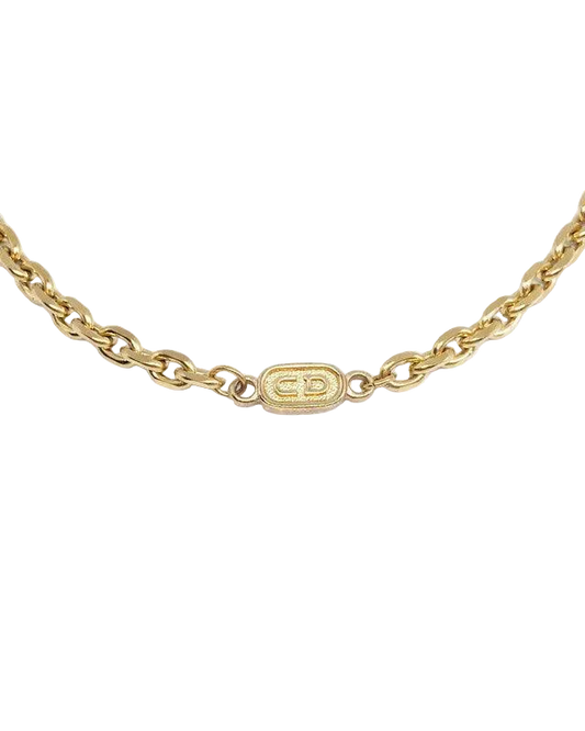 Authentic Cd Oval Dior pendant- Reworked Choker