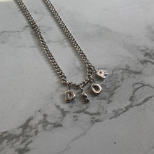 Load image into Gallery viewer, Authentic Dior Mini Spell Out Pendant- Reworked Silver Necklace