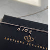 Authentic Dior Mini Spell Out Pendant- Reworked Silver Necklace