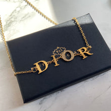 Load image into Gallery viewer, Authentic Dior Spell out Pendant- Reworked Necklace