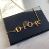 Authentic Dior Spell out Pendant- Reworked Necklace