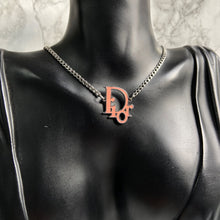 Load image into Gallery viewer, Authentic Dior Pink Logo Pendant- Reworked Necklace