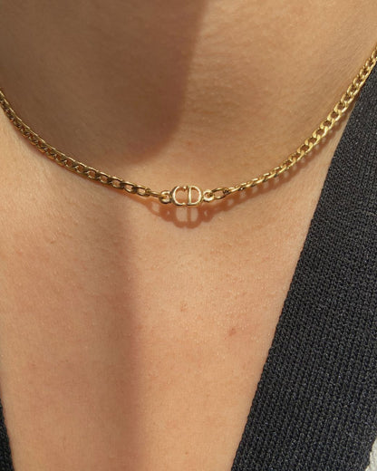 Mini CD Dior pendant- Reworked Choker