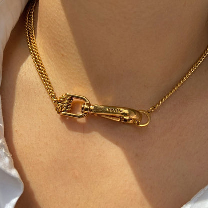 Authentic Prada Clasp-Reworked Necklace