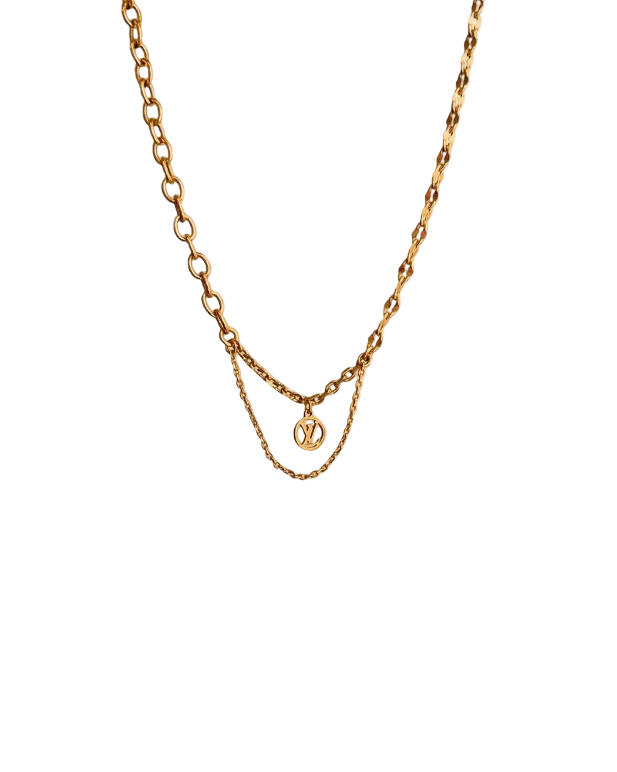Authentic Louis Vuitton Logo Blooming Pendant- Reworked Choker