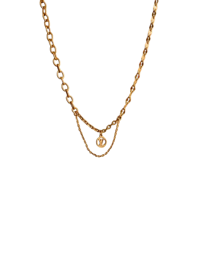 Authentic Louis Vuitton Logo Blooming Pendant- Reworked Choker