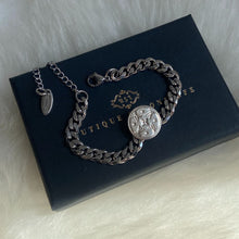 Load image into Gallery viewer, Authentic Louis Vuitton Raye Cabas Button Pendant- Reworked Bracelet