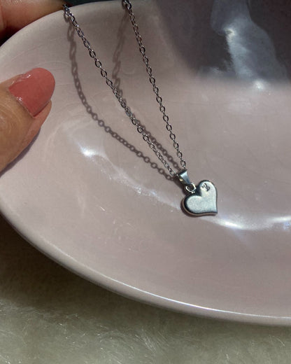 Authentic Louis Vuitton Heart Silver Pendant- Reworked Necklace