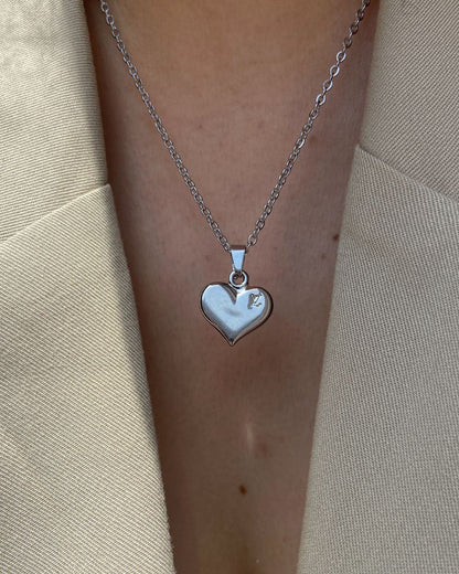 Authentic Louis Vuitton Heart Silver Pendant- Reworked Necklace