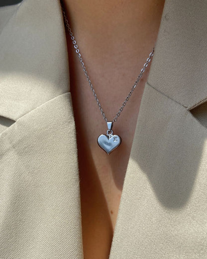 Authentic Louis Vuitton Heart Silver Pendant- Reworked Necklace