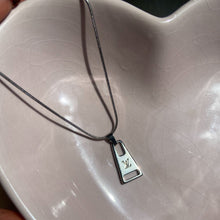 Load image into Gallery viewer, Authentic Louis Vuitton Raye Silver Zip Pendant- Reworked Necklace