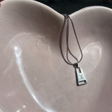 Load image into Gallery viewer, Authentic Louis Vuitton Raye Silver Zip Pendant- Reworked Necklace