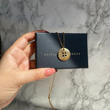 Load image into Gallery viewer, Authentic Louis Vuitton Raye Round Button Pendant- Reworked Necklace