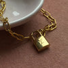 Authentic Louis Vuitton Raye Cabas Padlock M Pendant- Reworked Necklace