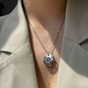 Authentic Louis Vuitton Raye Silver Pendant- Reworked Necklace