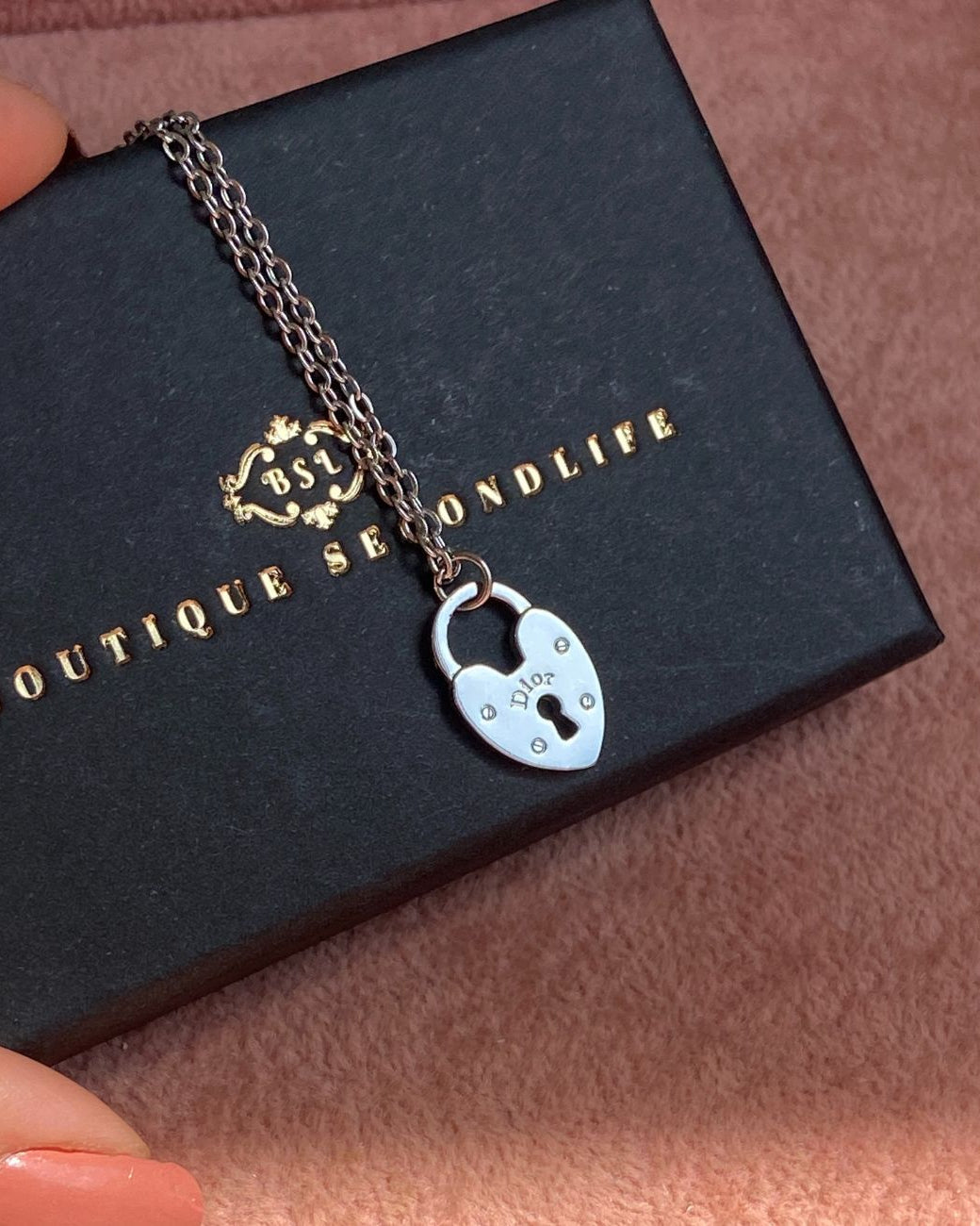 Authentic Dior Pendant Heart Pendant- Reworked Necklace