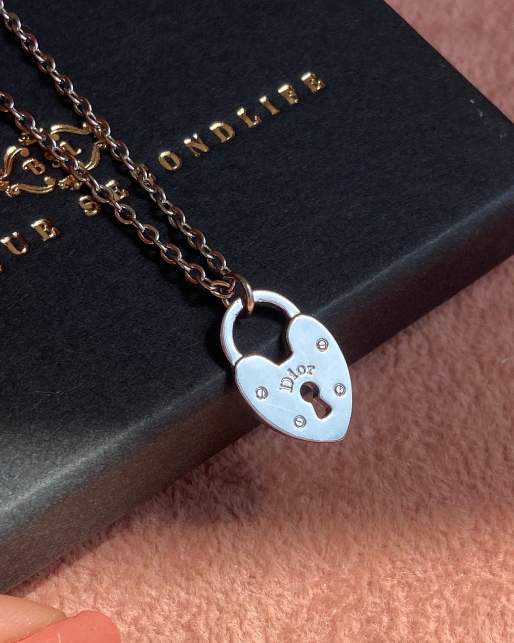 Authentic Dior Pendant Heart Pendant- Reworked Necklace