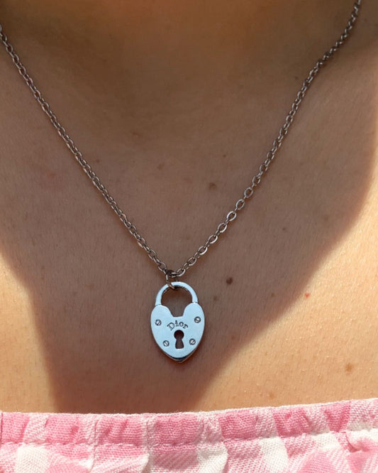 Authentic Dior Pendant Heart Pendant- Reworked Necklace