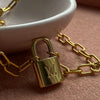 Authentic Louis Vuitton Raye Cabas Padlock M Pendant- Reworked Necklace