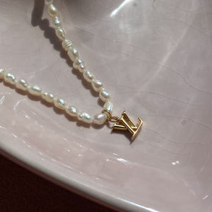 Authentic Louis Vuitton Floragram Logo Pendant- Reworked Necklace