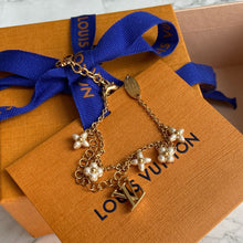 Load image into Gallery viewer, Authentic Louis Vuitton Floragram Logo Pendant- Reworked Necklace