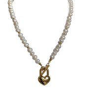 Load image into Gallery viewer, Authentic Louis Vuitton Minicharm Heart Reworked Pearls Necklace