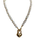 Authentic Louis Vuitton Minicharm Heart Reworked Pearls Necklace