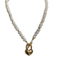 Authentic Louis Vuitton Minicharm Heart Reworked Pearls Necklace