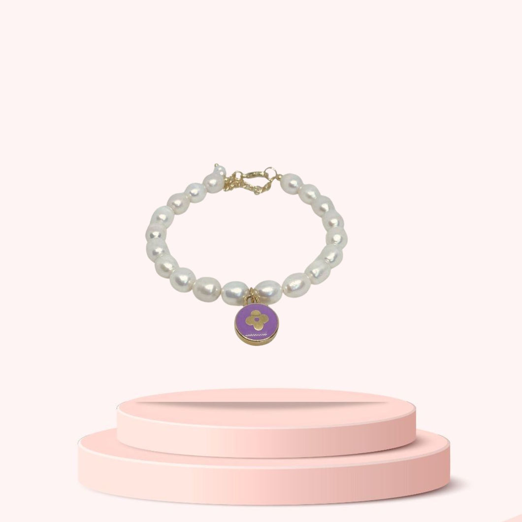 Authentic Louis Vuitton Pastilles Pendant- Pearls Bracelet