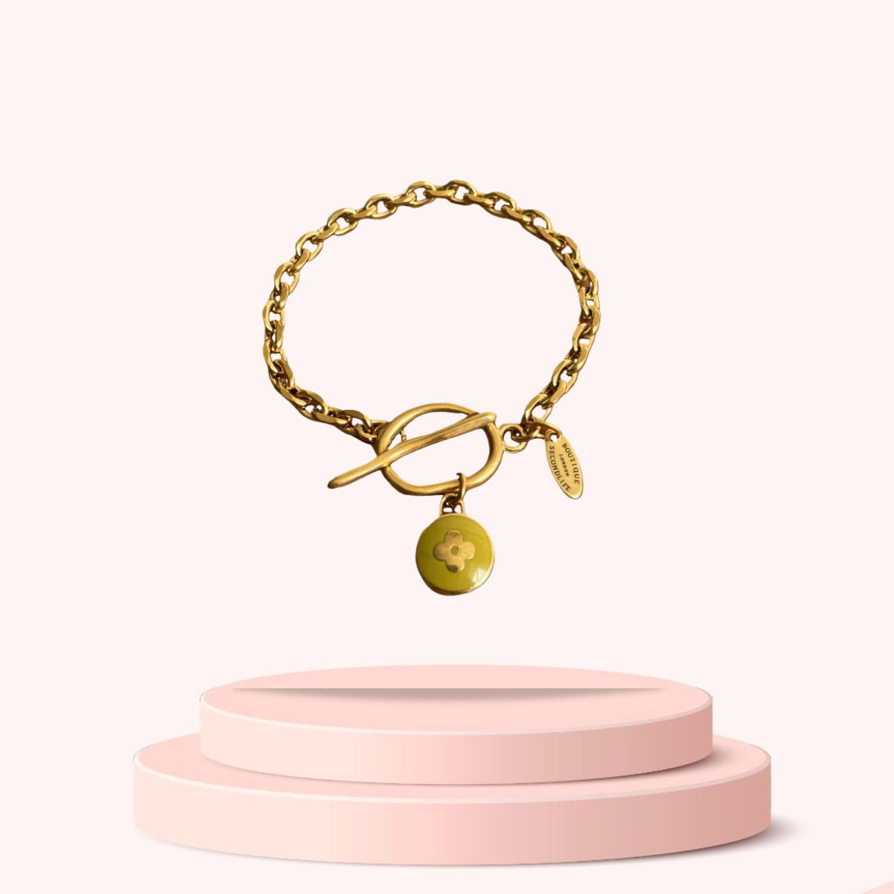 Authentic Louis Vuitton  Pastilles Green Pendant- Bracelet