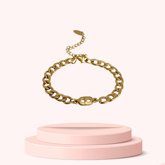 Authentic Mini Dior pendant -Repurposed Bracelet