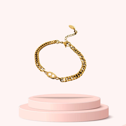 Authentic CD Dior pendant- Reworked Bracelet