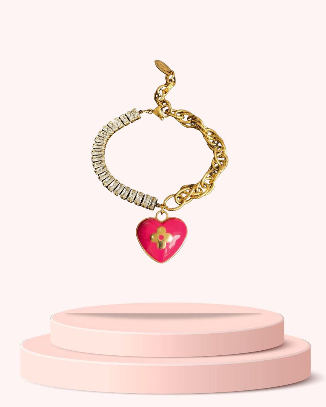 Authentic Louis Vuitton Pendant Coeur -Reworked Bracelet