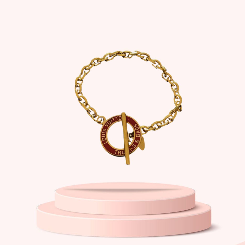 Authentic Louis Vuitton Round-Repurposed Bracelet