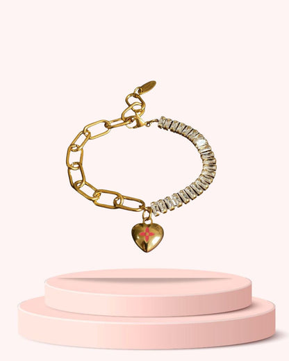Authentic Louis Vuitton Pendant Coeur -Reworked Bracelet