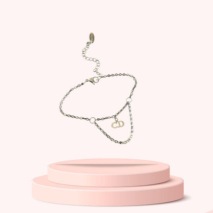 Authentic CD Dior Pendant  Reworked Bracelet