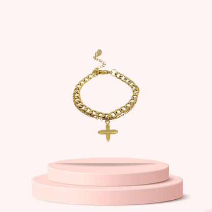 Authentic Louis Vuitton Pendant Flower Reworked Bracelet