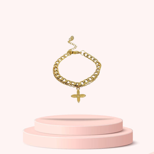 Authentic Louis Vuitton Pendant Flower Reworked Bracelet