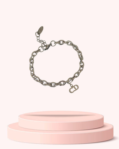 Authentic Silver CD Dior Pendant  Reworked Bracelet