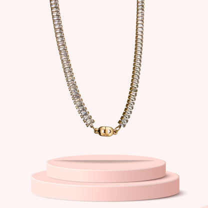 Authentic Dior CD Pendant- Reworked Diamante Choker