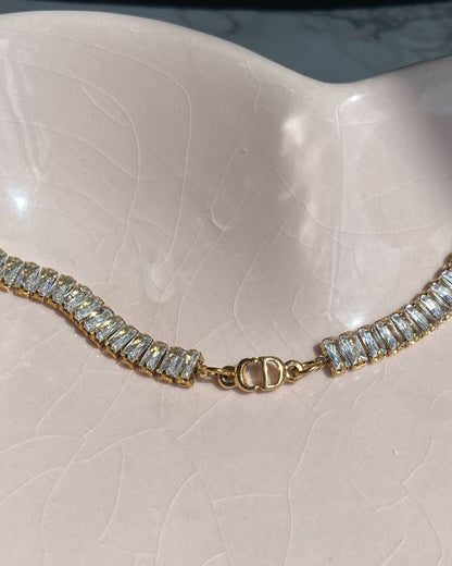 Authentic Dior CD initials Pendant- Reworked Diamante Choker