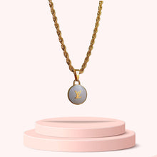 Load image into Gallery viewer, Authentic Louis Vuitton Baby Blue Logo Pastilles Pendant- Necklace