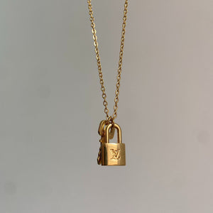 Authentic Louis Vuitton Padlock and Key - Reworked Necklaces