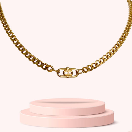 Authentic CD mini Oval Dior pendant- Reworked Choker