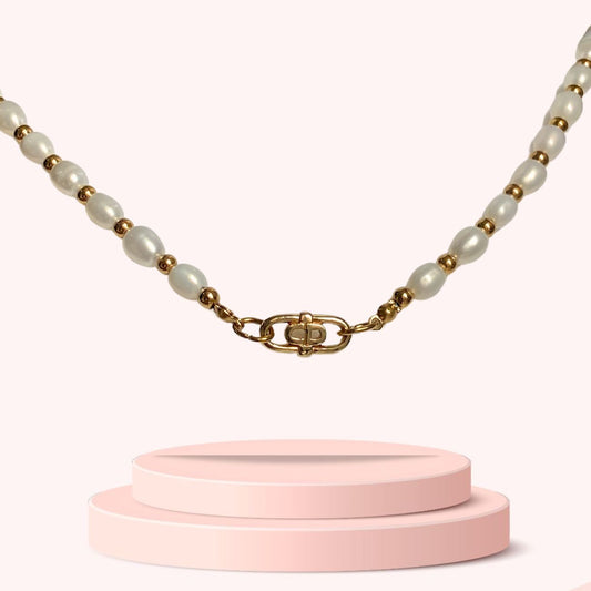 Authentic CD mini Oval Dior pendant- Reworked Choker